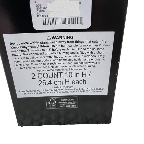 Halloween Stacked Gold Skulls Taper Candles Set of 2 Spooky Decor Bella Lux New - Picture 10 of 10